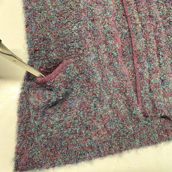 Tey-Art Alpaca Wool Blend Cardigan Sz Medium Hand-Made Sweater Peru Fuzzy Soft - Picture 10 of 11